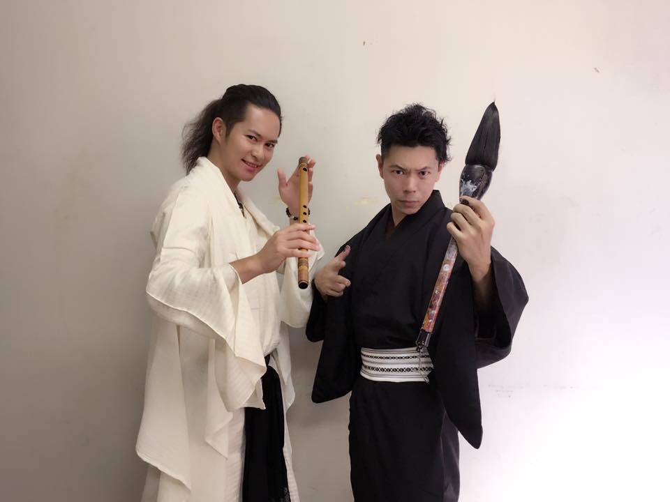 武雄青年会議所 50周年記念式典 武雄市文化会館 コラボレーション パフォーマンス 篠笛奏者 佐藤和哉 書家 山口芳水