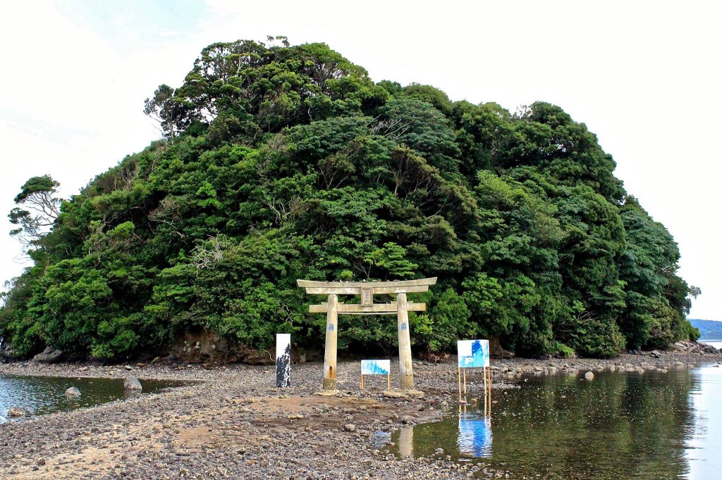 小島神社,壱岐,書道,作品,色紙,額,モンサンミッシェル