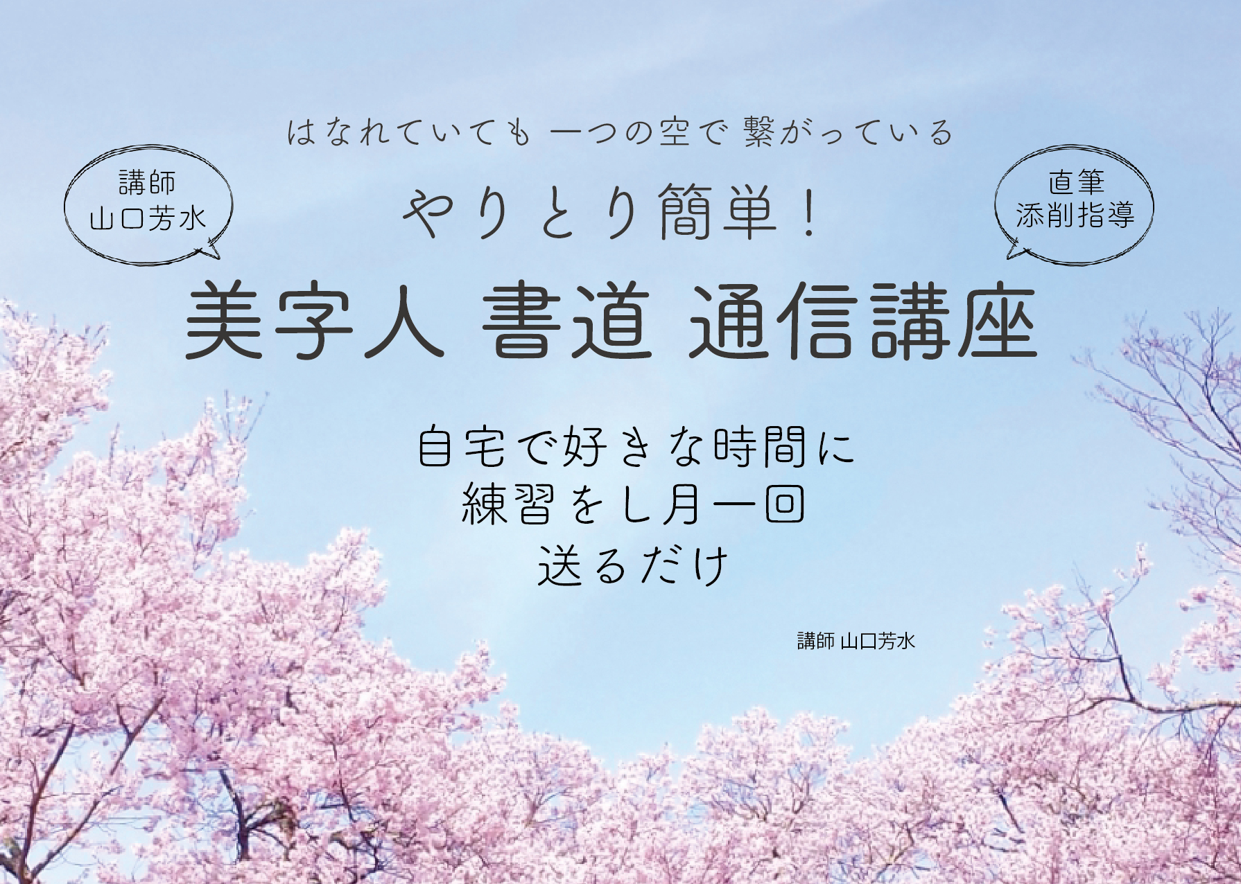 [ 美字人 書道 通信講座 講師 山口芳水 ]