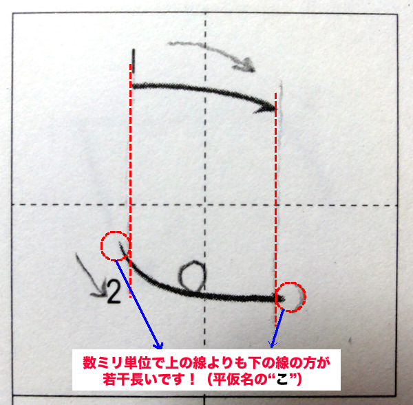 平仮名“こ” 平仮名“こ”